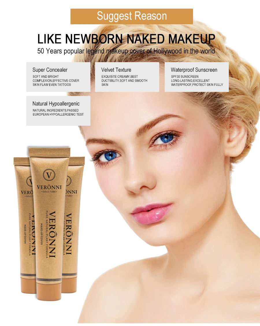 14 Shades of Matte Concealer - Complete Coverage Formula,Long-Lasting,Waterproof Foundation Makeup Contouring for Face And Body