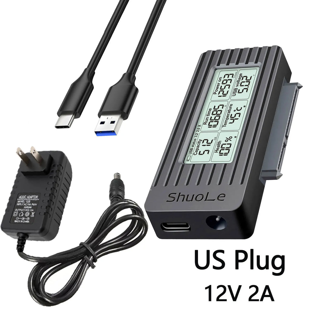 USB 3.2 To Sata Display Adapter Converter Cable USB3.0 Hard Drive Converter Cable For Samsung Seagate WD 2.5 3.5 HDD SSD Adapter