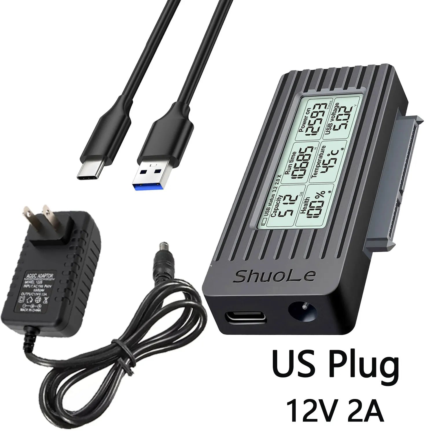 USB 3.2 To Sata Display Adapter Converter Cable USB3.0 Hard Drive Converter Cable For Samsung Seagate WD 2.5 3.5 HDD SSD Adapter