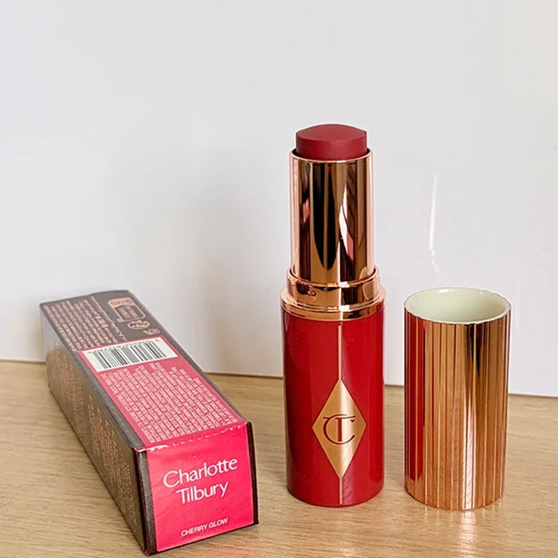 New CT 6 Colors Jelly Blush Stick Multi-use Lip Cheek Tint Soft Glow Hydrating Glowing Natural Low Saturation Pink Purple Blush