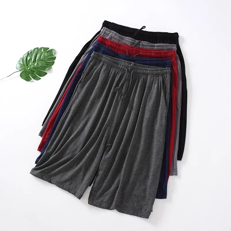 Modal Men's Pajama Pants Men Summer Thin Five-point Home Shorts Loose Casual Large Size Home Pajamas Beach Pants Sleep Wear Men