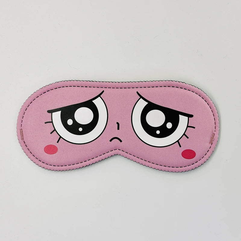 Cartoon Pattern Sleeping Eye Mask - Comfortable Light Blocking Blindfold