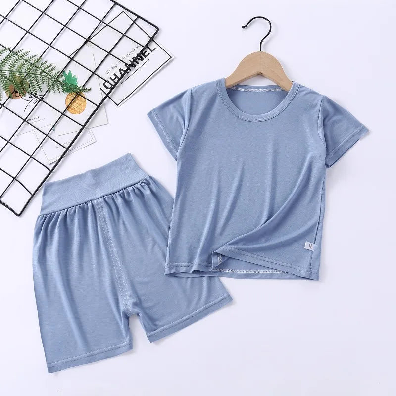 Spring Summer Baby Girls Clothes Pajamas Sets Kids Boy Modal  Homewear Modal Nightwear Children's Indoor Clothing Pijamas Suit