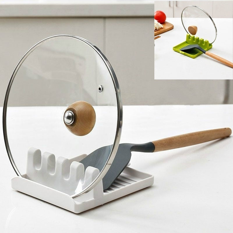 Soporte de cucharas de cocina, estante organizador de tenedores y espátulas de plástico, soporte antideslizante para palillos y cucharas