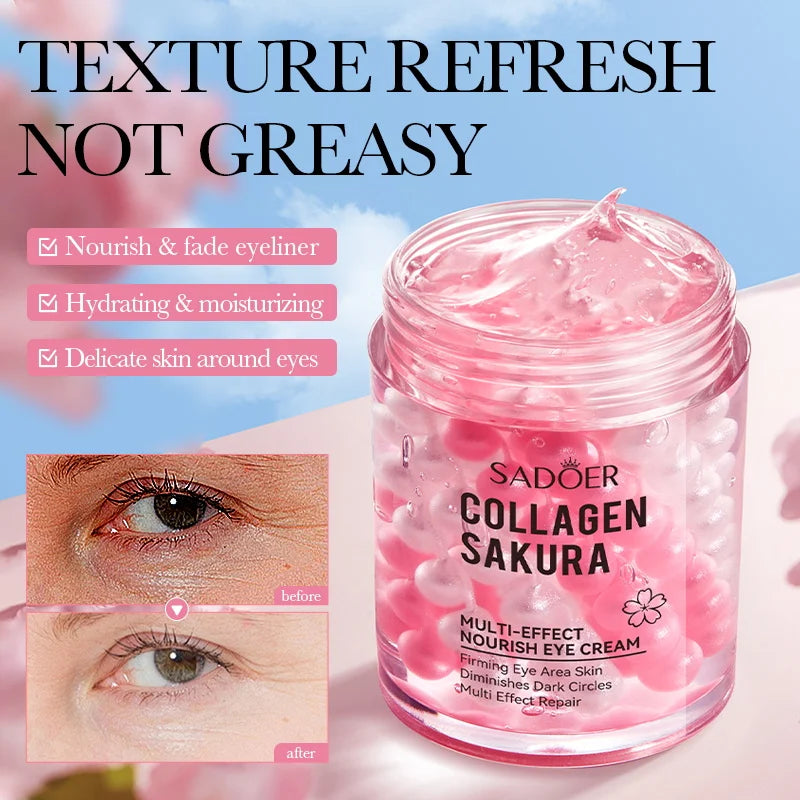 SADOER Sakura Eye Cream for Dark Circles and Wrinkles - Moisturizing