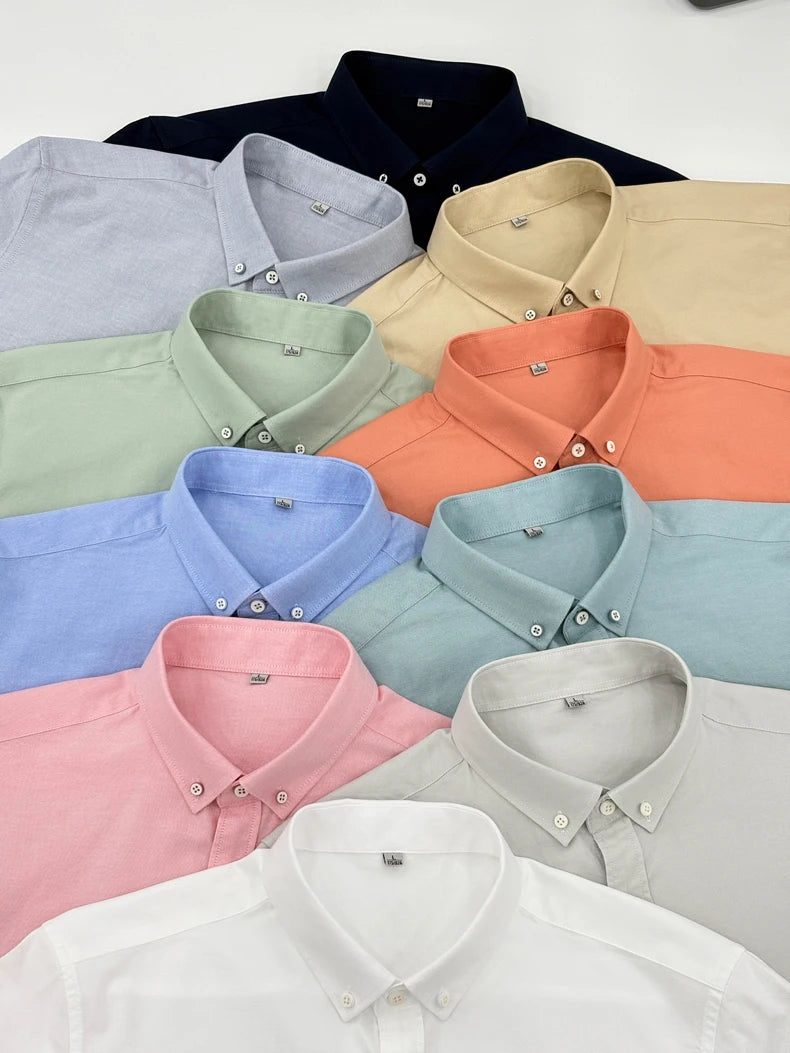 100% pure cotton short sleeve shirt summer new breathable men's T-shirt designer brand Paul Pony embroidery business casual top