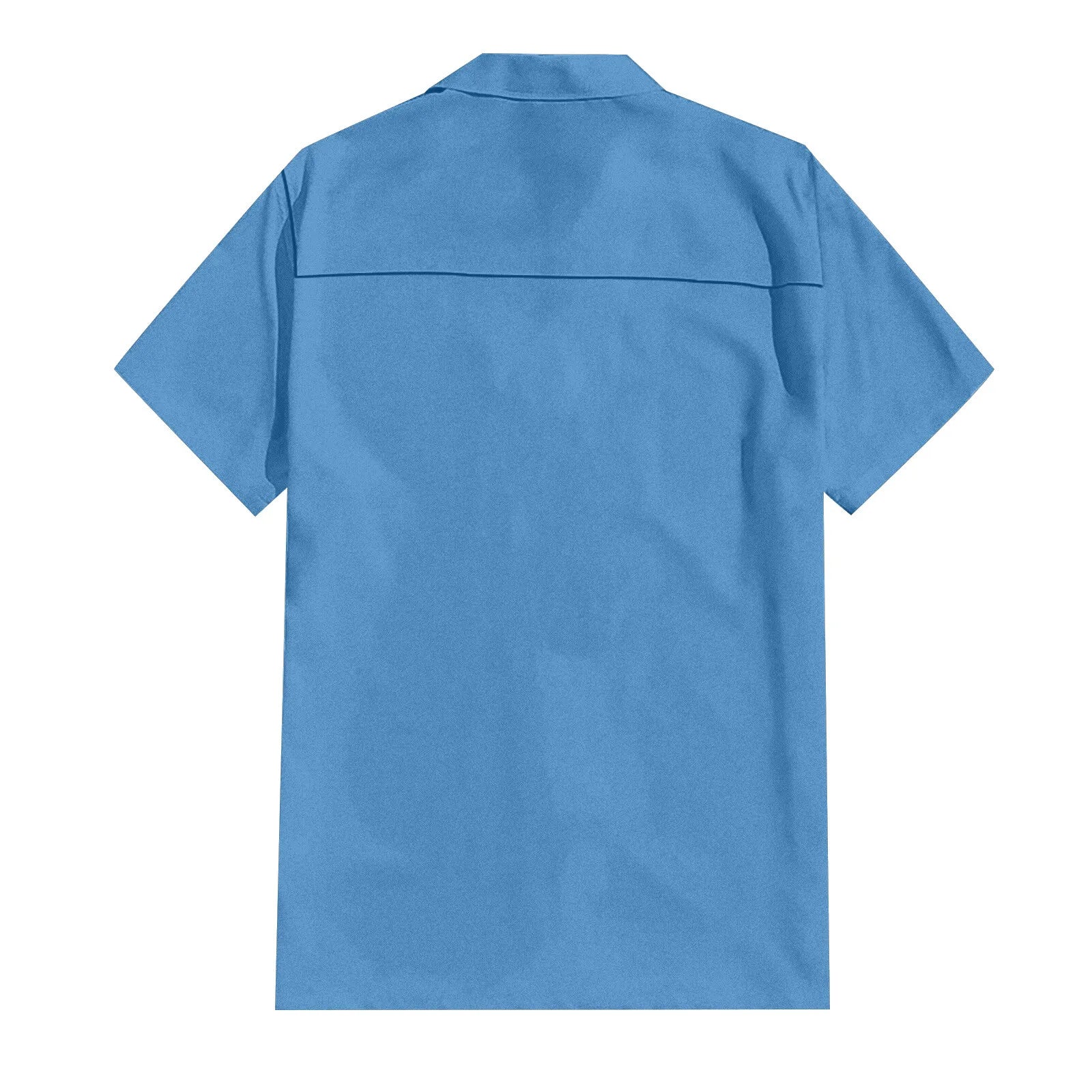 Men'S Short-Sleeved Shirts Cotton Linen Summer Solid Color Turn-Down Collar Quick Drying Casual Beach Style Plus Size Shirts