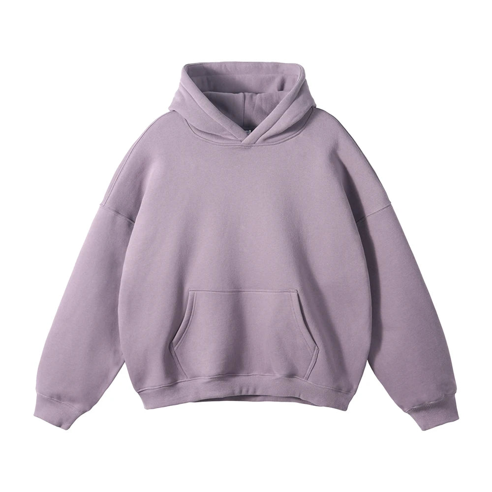 ZODF Men's Unisex Fleece Hoodie - 350gsm Oversized Winter Sweatshirt