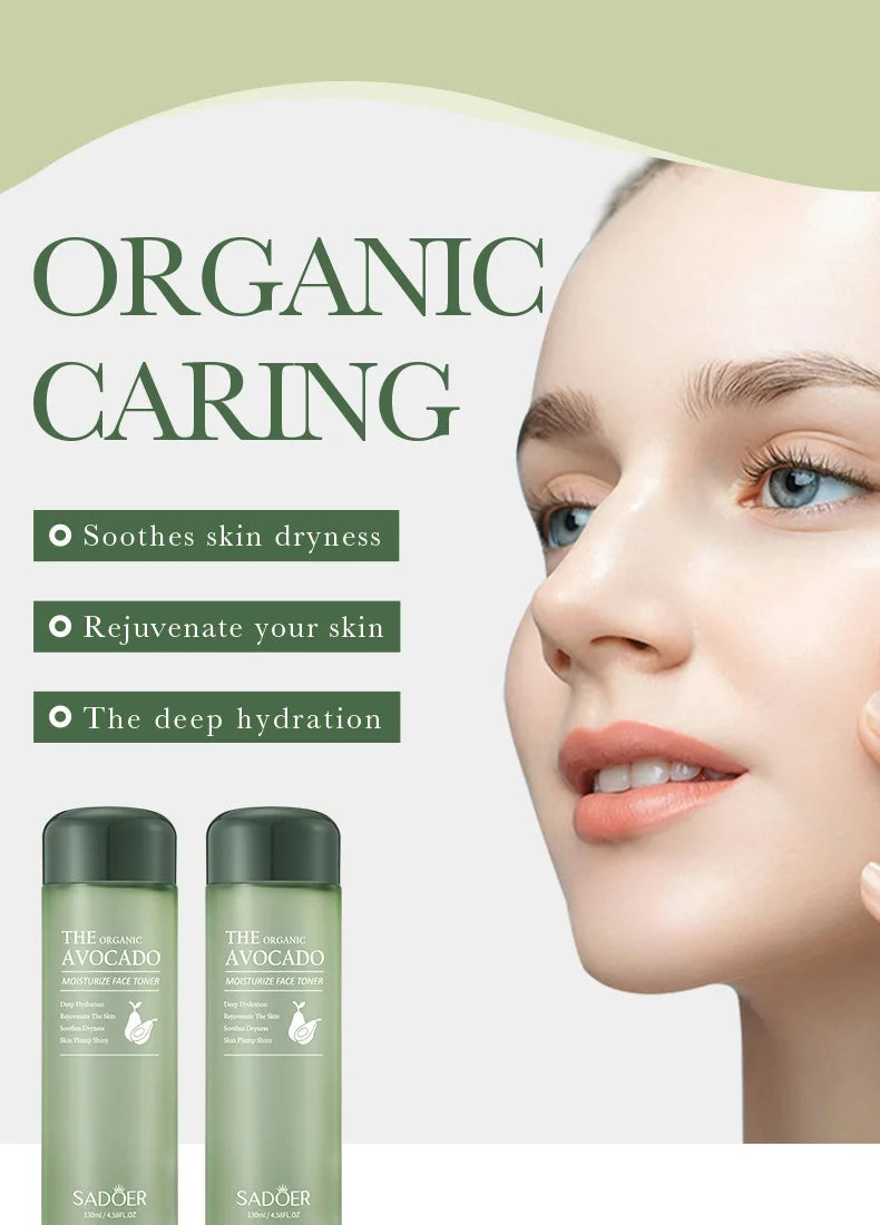SADOER Avocado Skincare 6-Piece Set - Cleansing, Moisturizing, Care