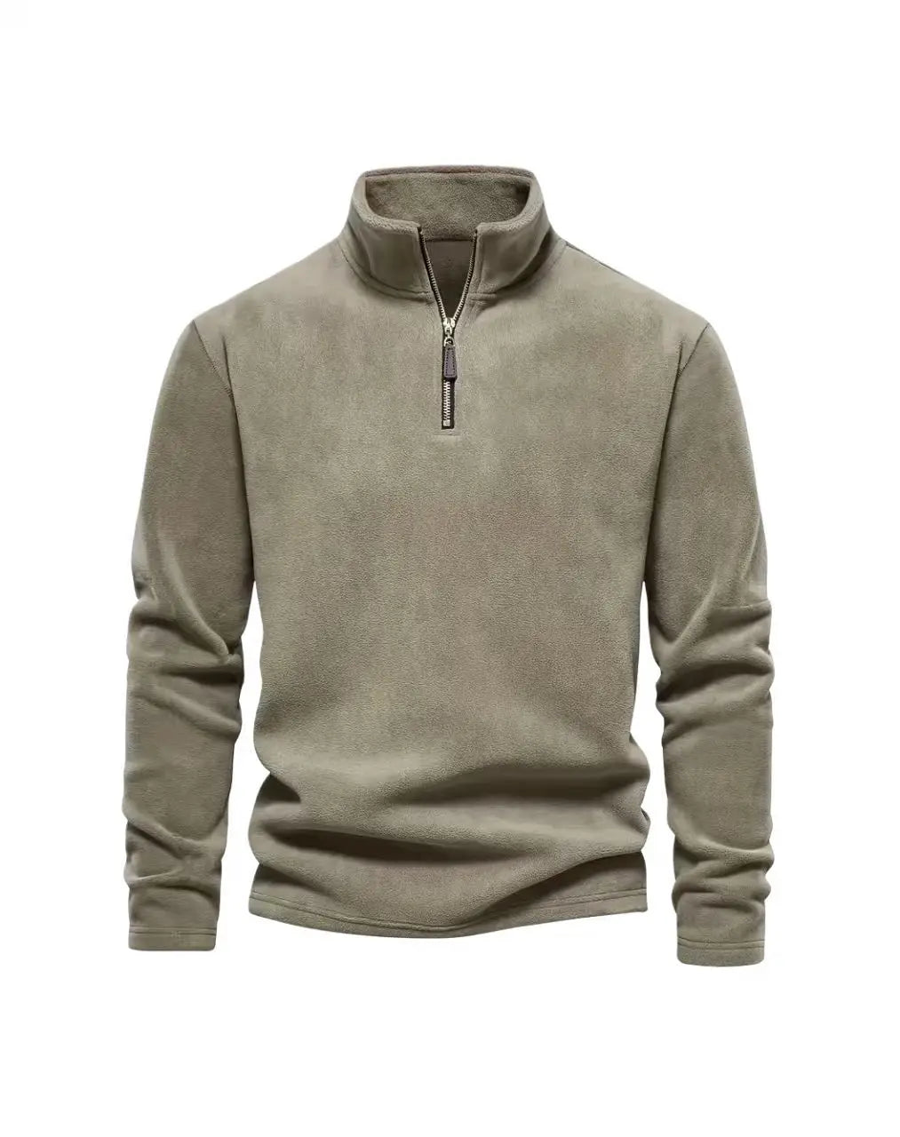 Men's 3-Piece Set of Fleece-Lined Casual Sweatshirts with a Simple Stand-Up Collar and Zipper Design - Stylish Solid Color Tops That Are Warm and Comfortable - Perfect for Everyday Wear in Autumn and Winter