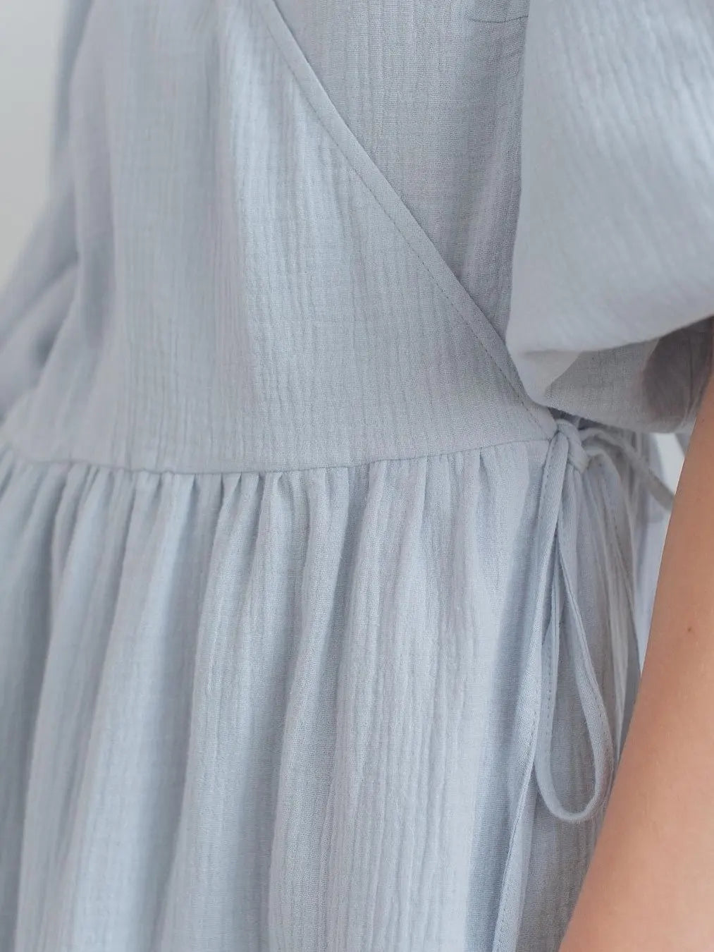 Long Dress Women Dresses Vestidos Lace Up V Neck Puff Sleeve Solid High Waist Female A Line Office Lady Summer 2025 Maxi Gown
