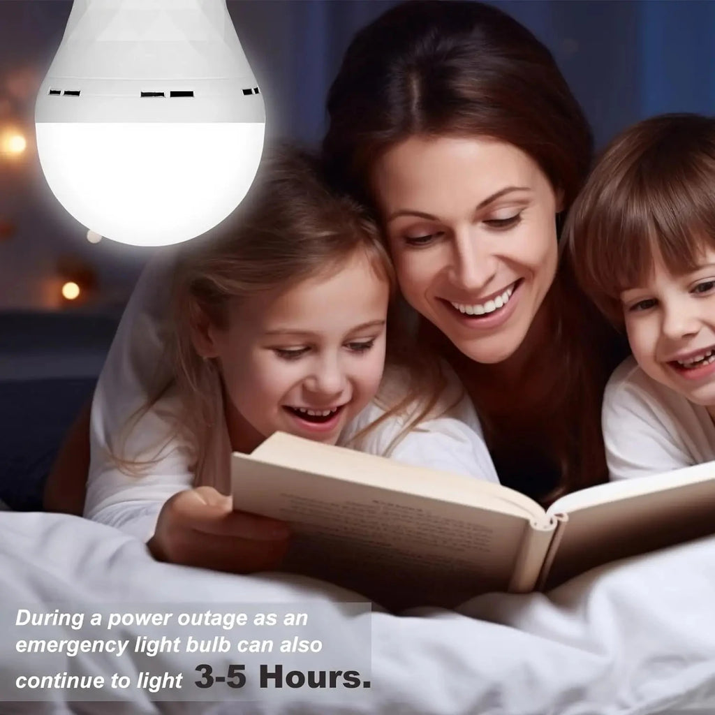 HOMEFISH USB Rechargeable E27 LED Bulb – Touch Control, Dimmable & Timer
