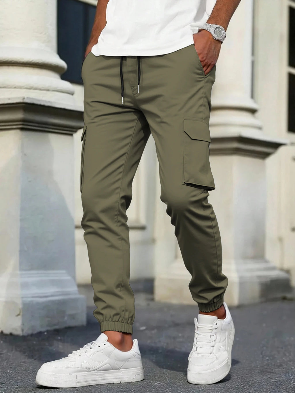 Men's High-Street Loose Straight Leg Workwear Trousers Sporty Casual Jacket Pants Streetwear Fashion Loose Fit Utility Pants