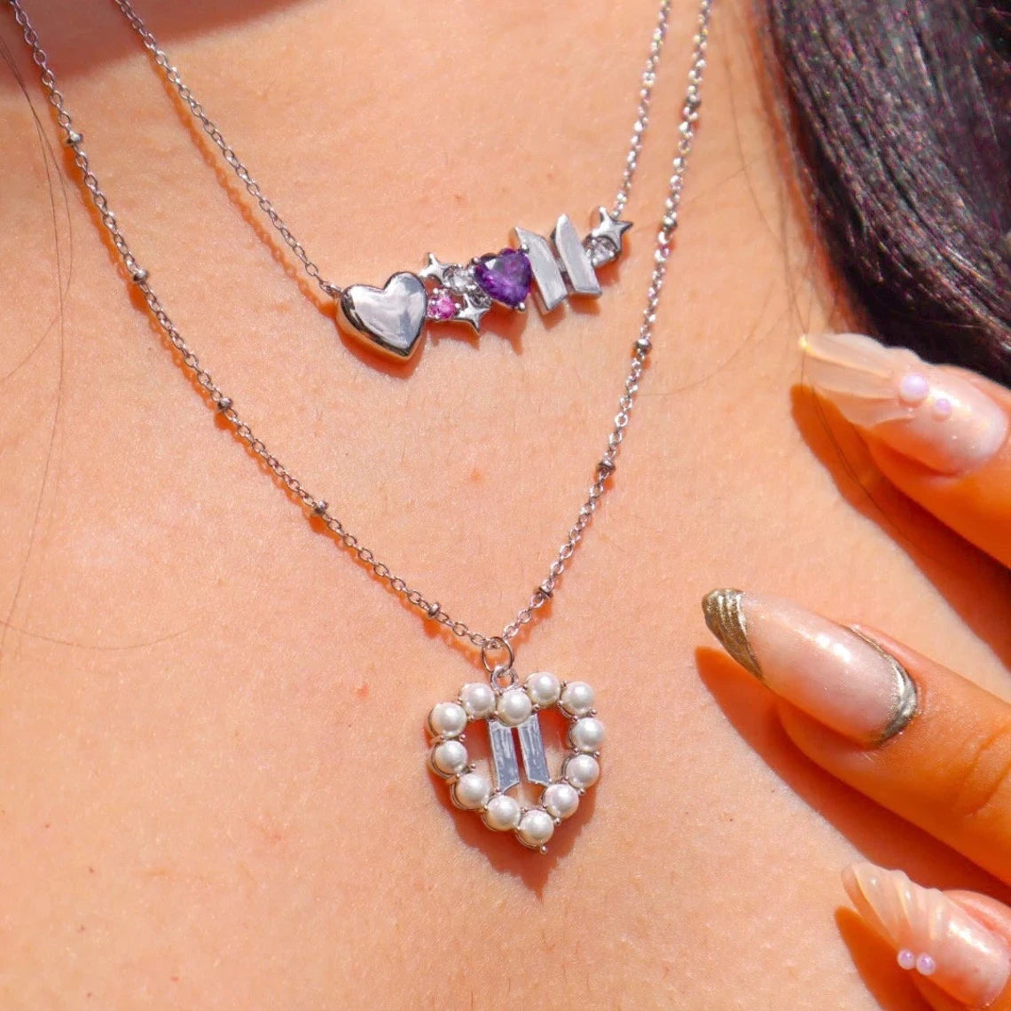 BT21 Collarbone Chain Ami Stick Jewelry Fashion Crown Support Peripheral Collarbone Chain Shoulder Gift