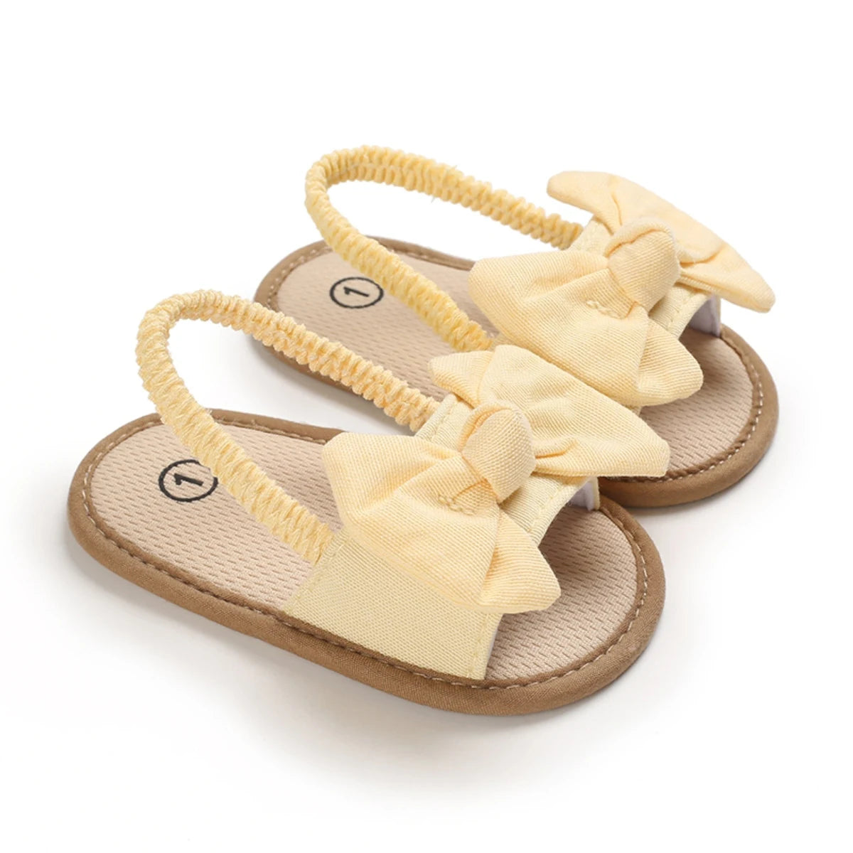 Baby Girls First Walker Sandals - Butterfly Knot Soft Cotton Sole