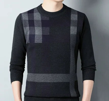 Mens Casual Knit Sweater Premium Warmth With Customizable Fit For Men And Everyday Comfort