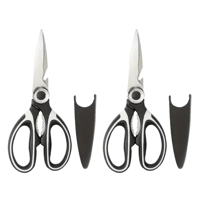BAFENGS Stainless Steel Kitchen Scissors - Multi-Functional Cutter