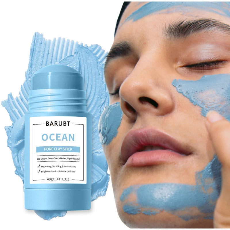 Deep Cleansing Mugwort Volcanic Mud Mask Stick Remove Blackheads Pore Control Oil Balancing Facial Clay Mask Gentle Skin Care