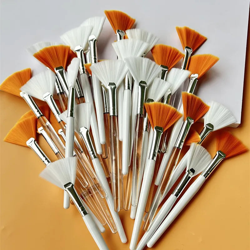10/20/50Pcs Fan Shape Foundation Makeup Brushes Multifunctional Facial Mask Brush Essential Oil Women'S Beauty Makeup Tools Brush