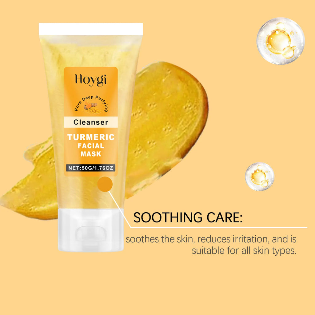 Turmeric Cleanser Oil Control Dark Spot Removal Anti Acne Deep Cleansing Shrink Pore Brightening Moisturizing Vitamin C Cream