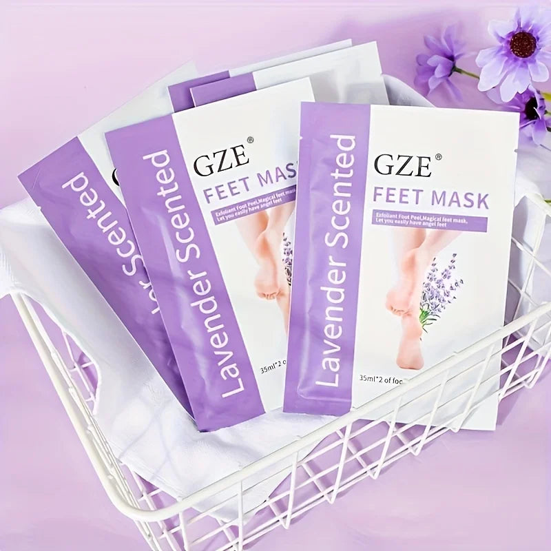 GZE Foot Peel Mask Skin Exfoliating for Dry, Rough Cracked Heels, Callus