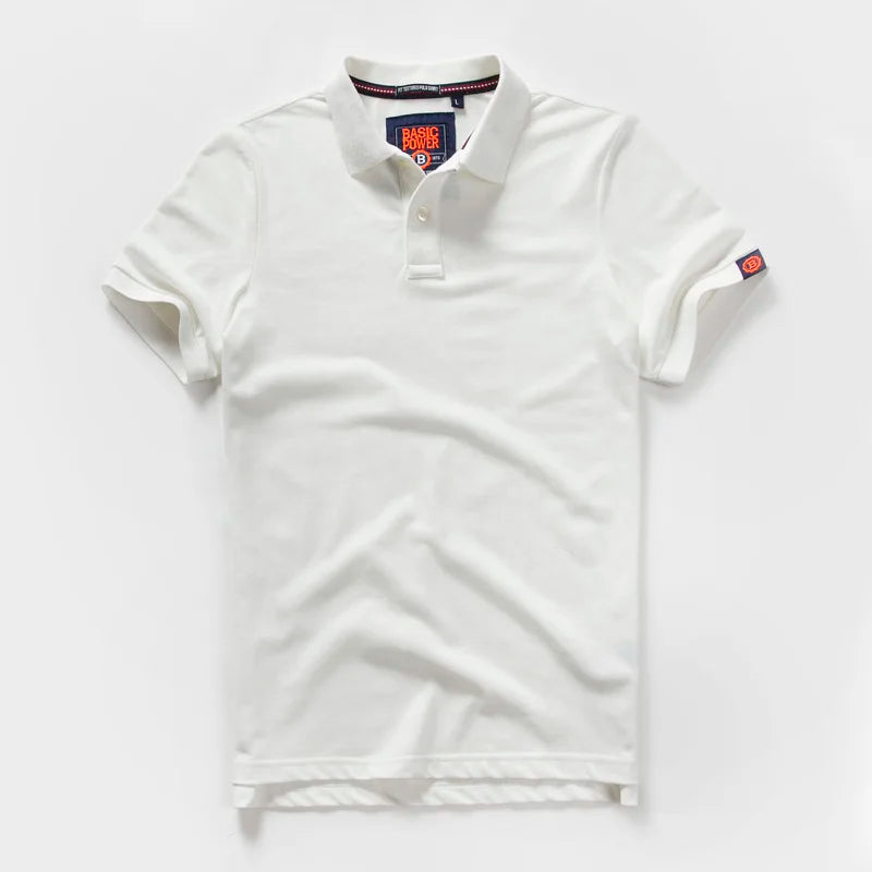 Summer Waed Ort Sve Men'S Irt Casual Vintage Brand Turn-Down Collar T-Irt Breathable Cotton Polyester Blend