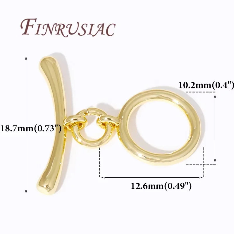 18K Gold Plated Toggle Clasps For Jewelry Making Premium Brass Craft Supplies For DIY Jewelry