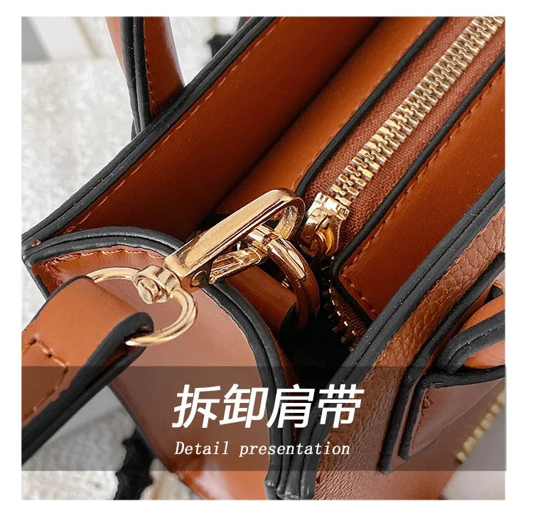 2026 New Michael Kors Women's Fashion One Shoulder Handbag MK Cross Shoulder Vertical Small Square Bag Classic Letter Bag
