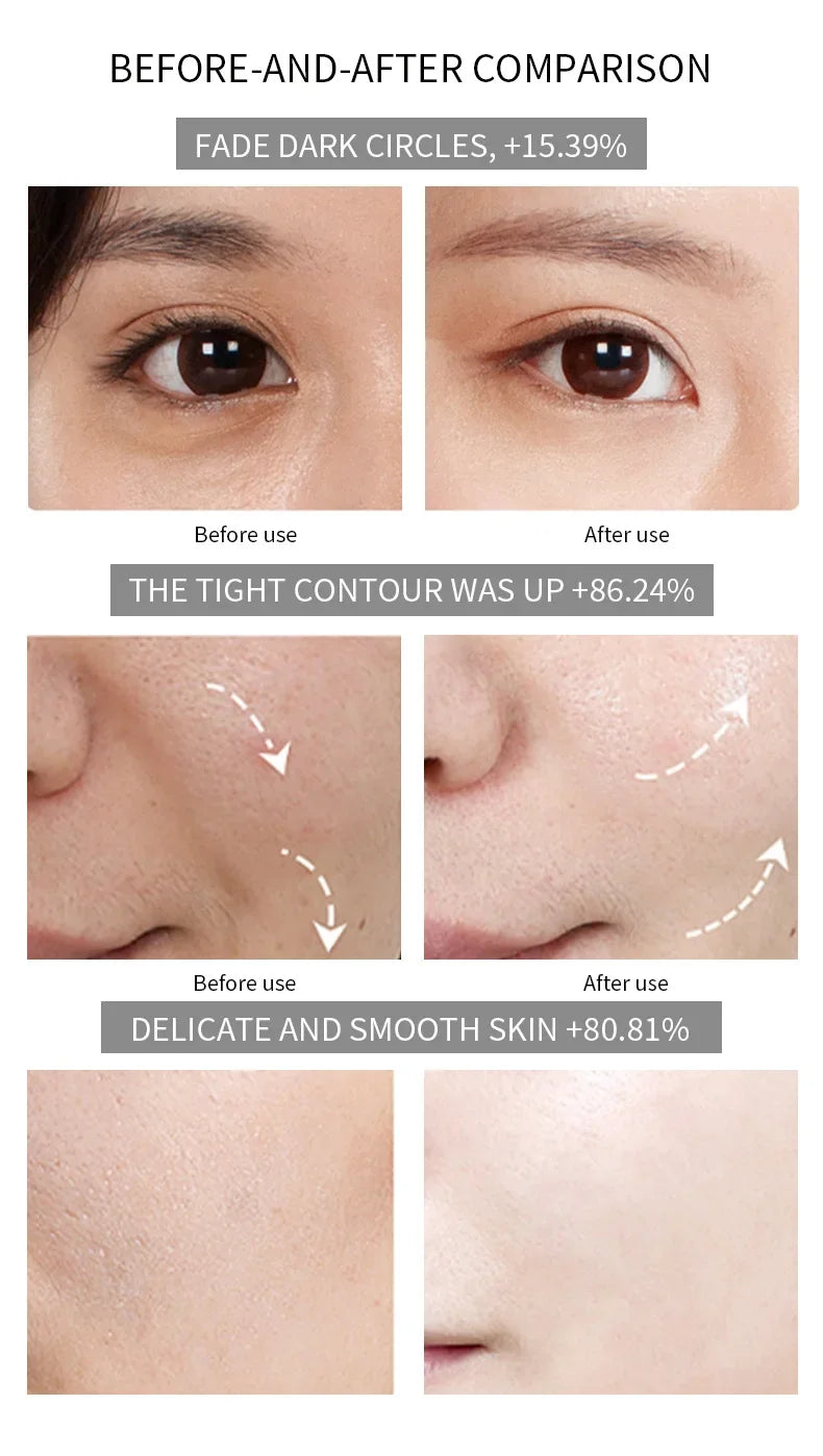 Small Brown Bottle Caviar Eye Cream 50ml Hexapeptide Serum Essence Anti-Wrinkle Face Serum Firming Serum