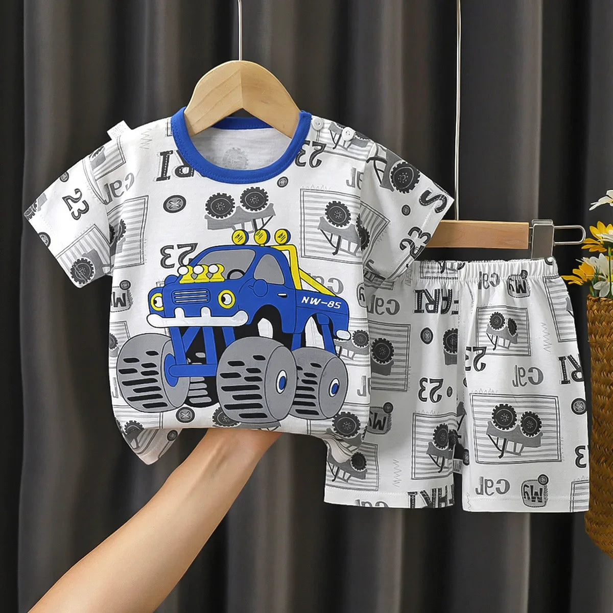 Children's Unisex Cotton T-Shirt and Shorts Set - Summer 2-Piece Outfit