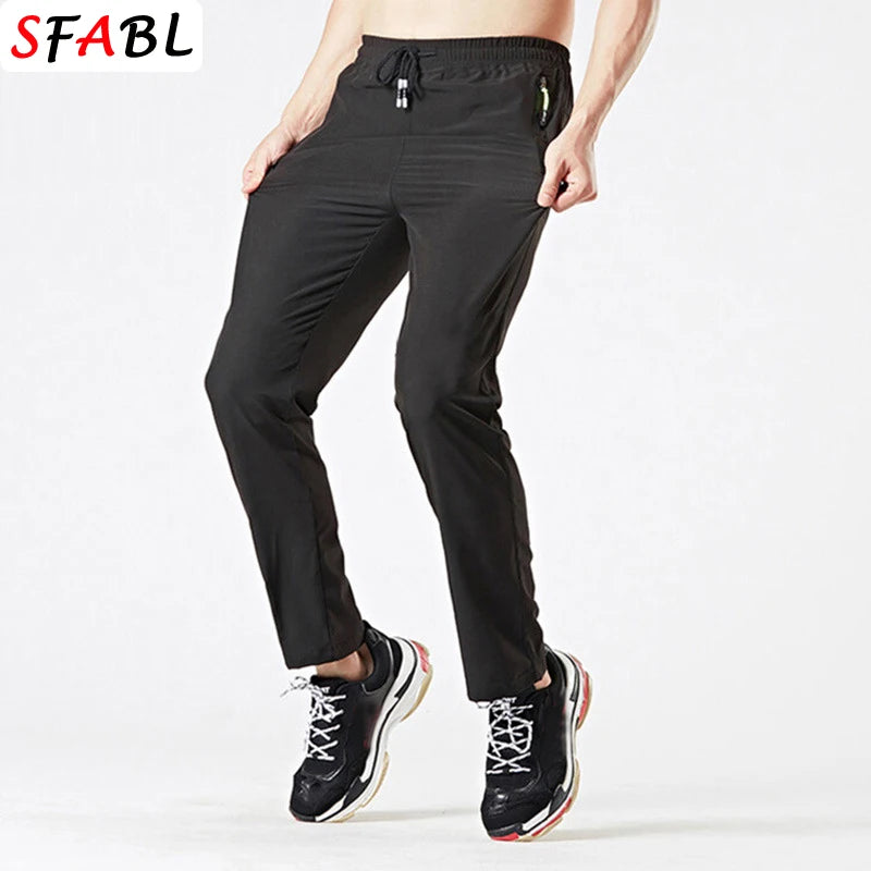2 Pieces Lightweight Pants for Men's Summer Spring New Loose Elastic Trousers Quick Drying Outdoor Jogging Running Casual Pants