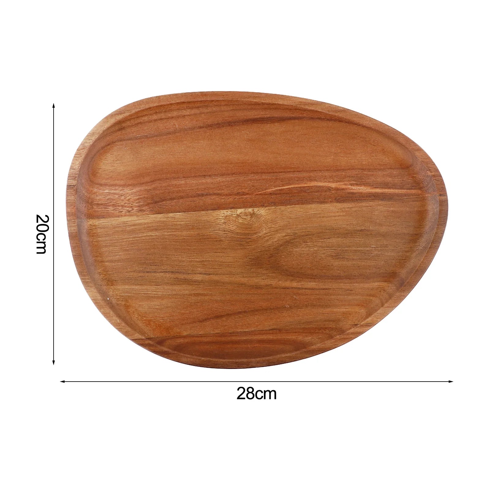 Wood Dinner Plates Irregular Oval Serving Tray Fruit Dishes Dry Fruit Sushi Tea Tray Bread Wooden Plate Home Decoration