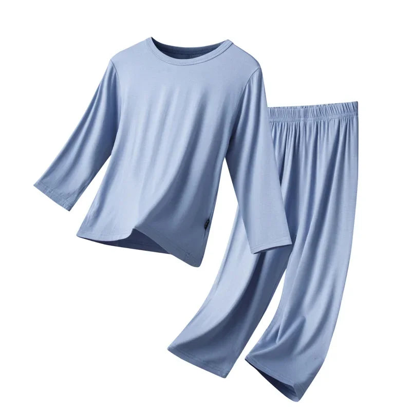 Unisex Kids Long Sleeve Pajamas Set - Cotton Blend Sleepwear