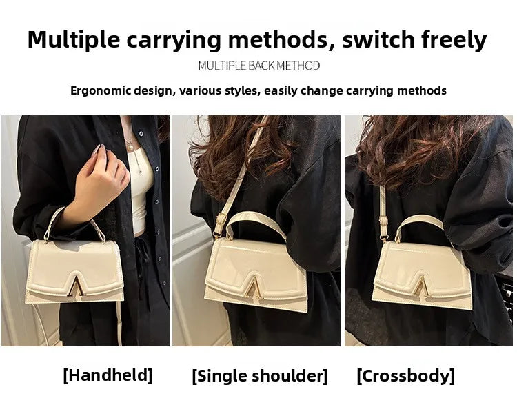 Candy Colored Minimalist Crossbody Shoulder Bag - PU Leather