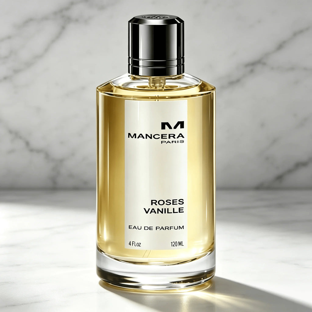 Mancera Roses Vanille Eau De Parfum Spray 120Ml/4Oz, Brand New 100% Genuine, Long-Lasting Sweet Rose Vanilla Gourmand Fragrance, Luxury Paris Unisex Perfume, Elegant Scent Gift for Daily Wear Dating