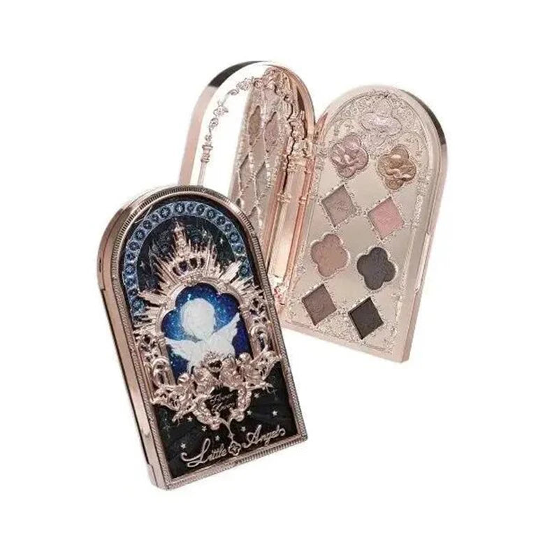 Flower Knows Little Angel Eye Shadow Palette Glitter Shimmer Palette for Eye Long Lasting 9 Color Eyeshadow Full Professional