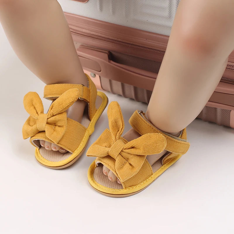 Infant Pre-walker Sandals,Girls Sweet Style Heart Bow Butterfly Decor Sandals,Soft Comfy Multi Color Summer Footwear 0-18 Months