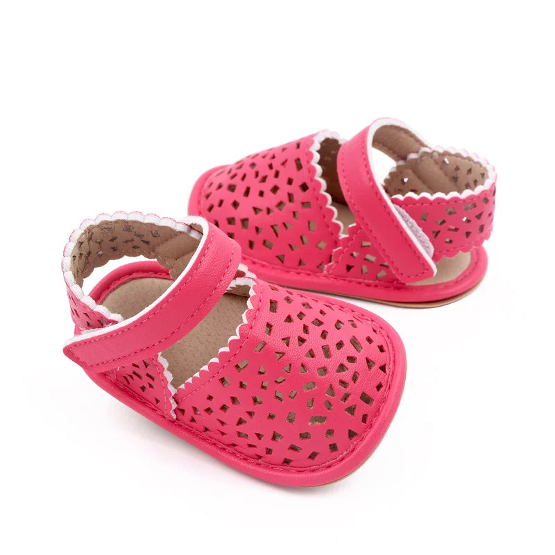Baby girl mesh breathanle hollow summer sandal outdoor walking shoes
