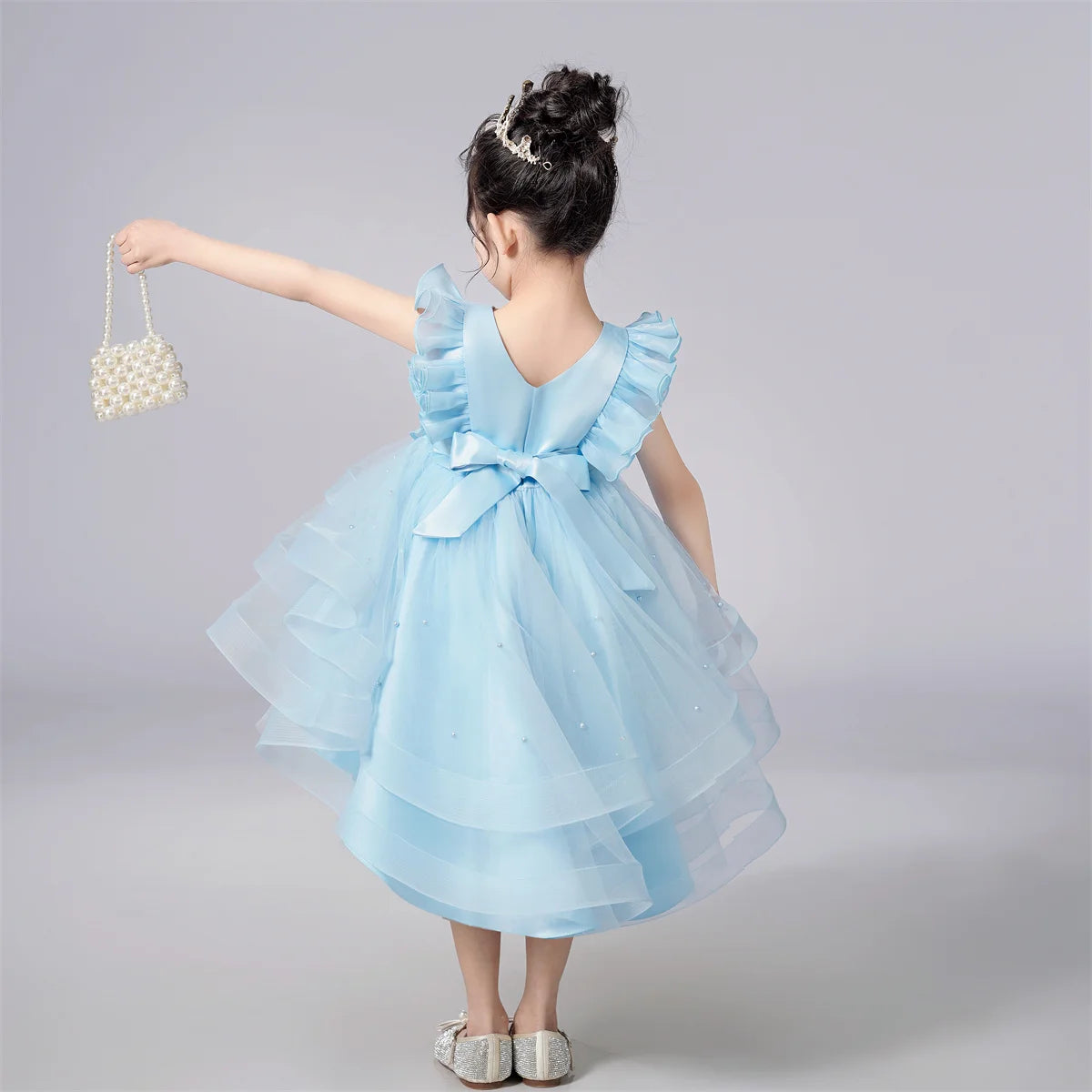 Kids Clothing Children Pageant Wedding Birthday Party Dress Princess Tuxedo Ball Gown Flower Girls' Trailing Dresses