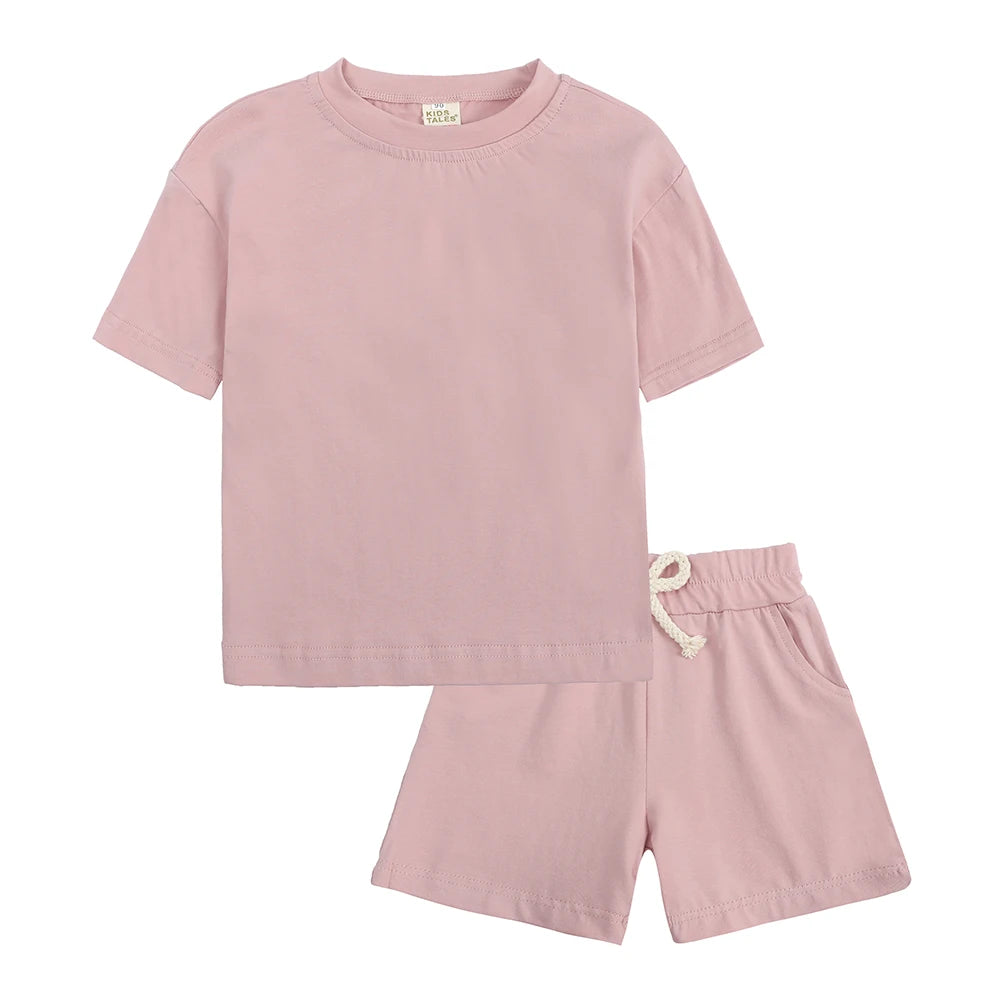 Kids Tales Unisex Children's 2-Piece Cotton Summer Outfit Set