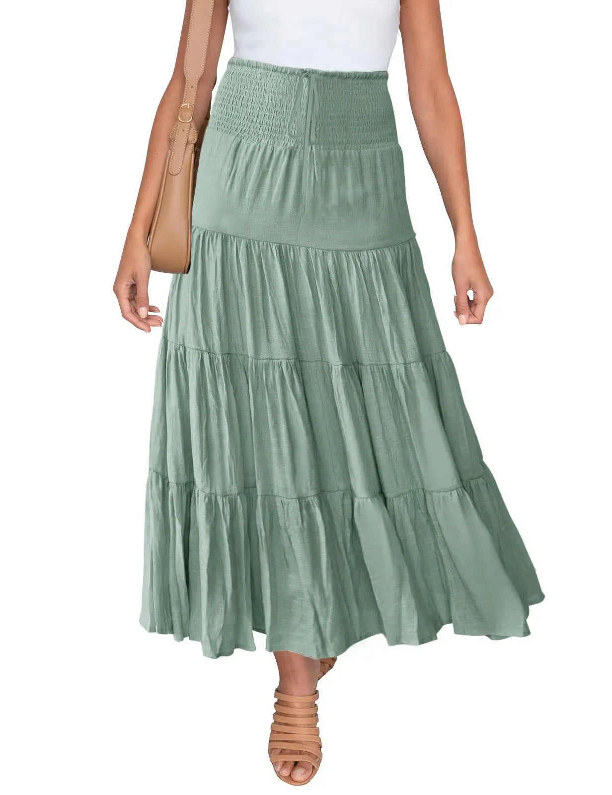 Summer High Waisted Maxi Skirts Women Clothing Fashion Ropa Mujer Faldas Casual Bohemian Long Skirt Saias Harajuku Streetwear