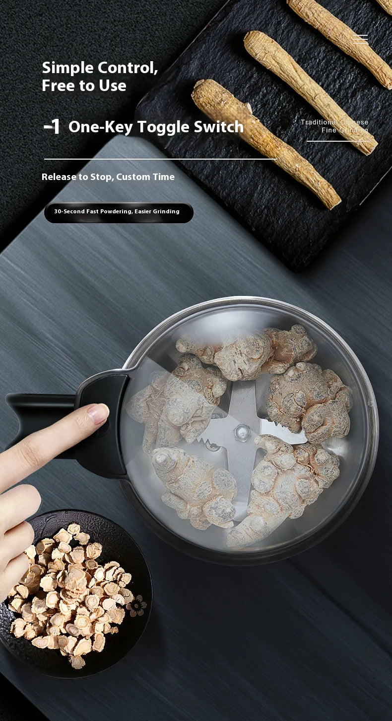 304 Stainless Electric Grinder Eight Page Blade Electric Fast Grinding Multifunction Smash Machine Rice Beans Home Blender