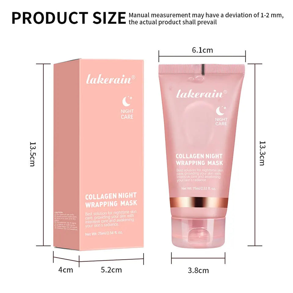 Lakerain Collagen Night Wrapping Peel-Off Mask - 75ml