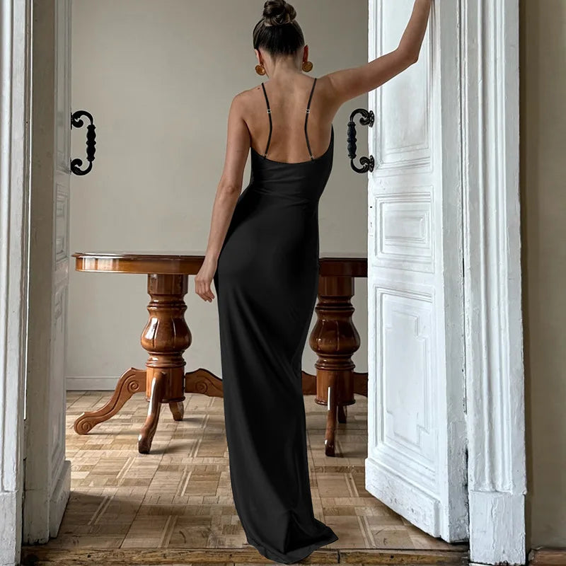 Women's Elegant Sleeveless Backless Maxi Dress