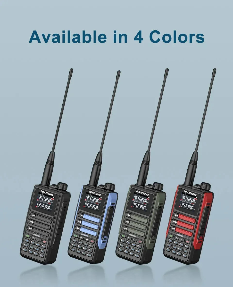 2Pack Baofeng 15W 50KM Waterproof Walkie Talkie 999CH AM FM 2-Way Radio Full Band LCD Screen Frequency Copy Noise Reduce UV16M