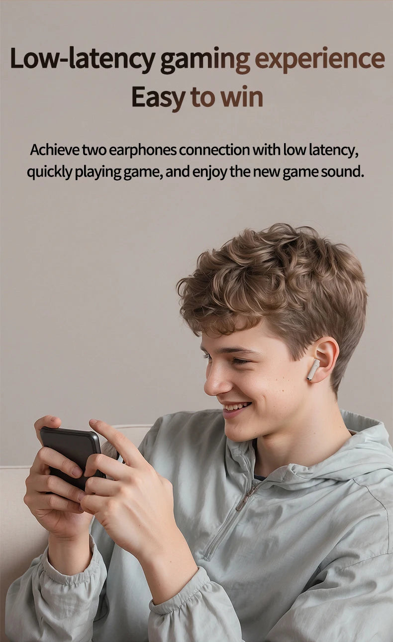 Q86 Bluetooth 5.3 Wireless Headphones Power LED Digital Display 24hours Endurance HiFi Gaming Headsets Waterproof Sports Earbuds