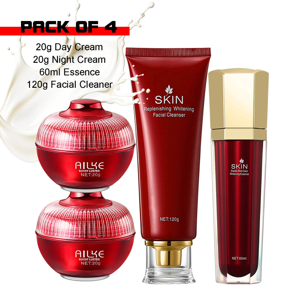 AILKE Whitening and Dark Spot Removal Skincare Set - Hyaluronic Acid