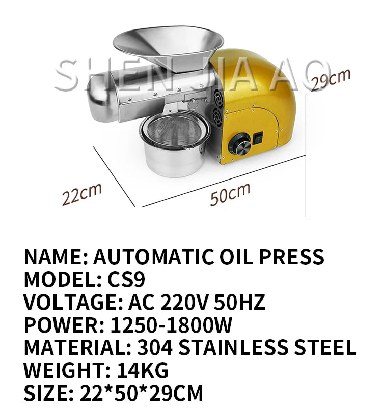 Oil Press Machine Oil Extractor Machine Manual Oil Press Hydraulic Press Oil Press Cold Press Oil Machine Oil Making Machine