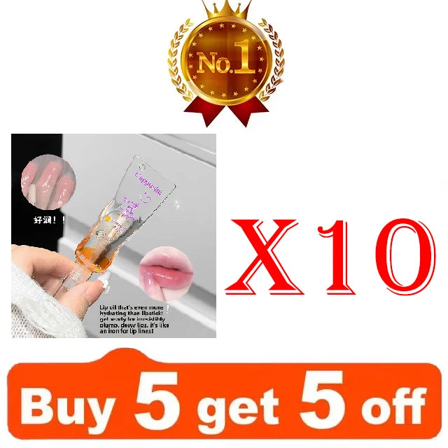 Cappuvini Smile Brightening Lip Oil, Lip Touch Up Essential Oil Color Changing Soft Lip Care