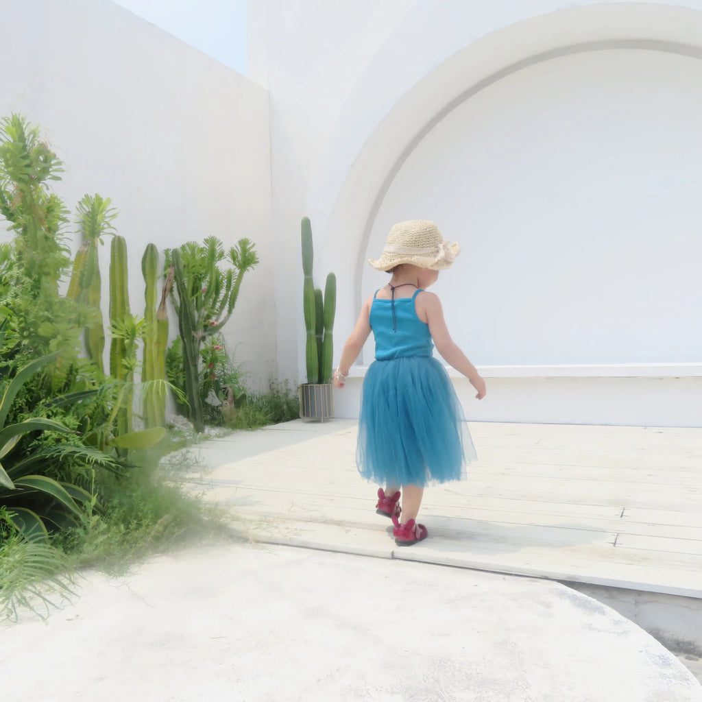 Girls Ribbed Tulle Dress - Sleeveless Princess Gown with Layered Skirt for Toddlers Party Dress for Kids Girl Girls Clothes
